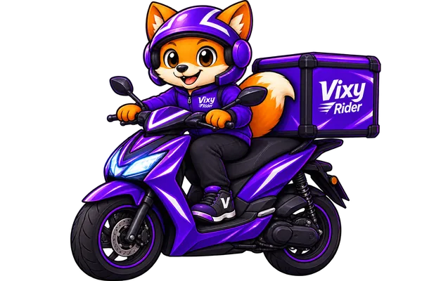 Conductor Vixy Rider en moto